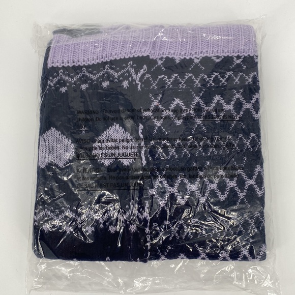 Freshman Kids' Pullover Mix Stitch Fair Isle Sweater Lavender And Navy XL NWT - Picture 3 of 4